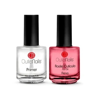 Imagen de Pack Primer 15ml + 1 Aceite de Cutícula Fresa para uñas/uñas acrilicas/sin acidos/Primer uñas acrílicas/Primer esculpidas