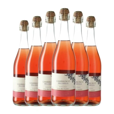 Imagen de Casa Bell&#039;Albero Rosato Lambrusco Emilia Romagna 75 cl Espumoso rosado (Caja de 6 Botellas cl)