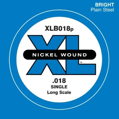 Imagen de D&#039;Addario XLB018P .018 Plain Steel Long Scale Single String for Bass Guitar