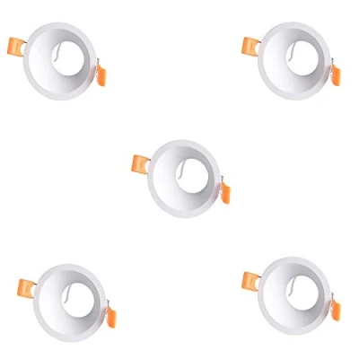 Imagen de wonderlamp Pack 5 unidades Foco empotrable Confort redondo blanco. Portalámparas GU10 incluido (W E000131)