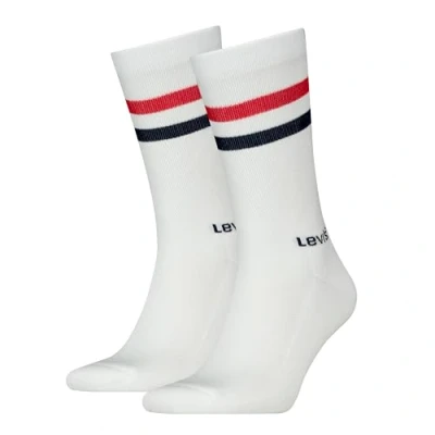 Imagen de Levi&#039;s Crew Calcetines, Azul/Blanco/Rojo, 39/42 (Pack de 2) Unisex