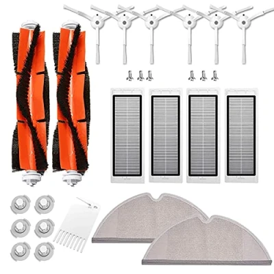 Imagen de Accesorios para Aspiradoras Roborock S50 S51 S55 S5 max S6 S60 S65, Repuestos Cepillo Principal, Filtro y Lateral Trapos Limpiar 27Piezas