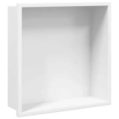 Imagen de vidaXL hornacina Ducha Acero Inoxidable Blanco Mate 32x32x9 cm, de baño, en el