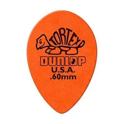 Imagen de JIM DUNLOP Púas Tortex Pequeño Teardrop, Saco de 36, Naranja, 0,60 mm