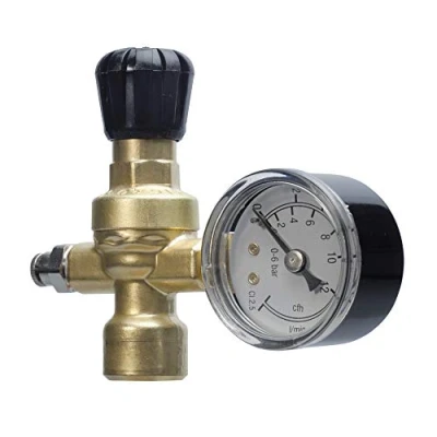 Imagen de OXYTURBO Reductor de presión CO2/Argón/Mix para soldar bombonas desechables Art.215300, casquillo M10X1RH soldadores
