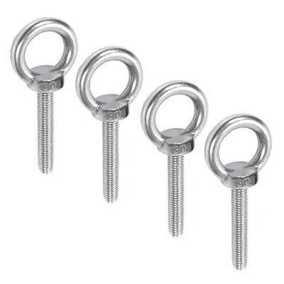 Imagen de Dtoterul 4 Piezas Anillos de Elevación M10 Tornillo Ojo Acero Inoxidable 304 Perno Levantamiento Tuerca Rosca Tornillos Anillo Macho