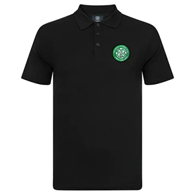 Imagen de Celtic FC Polo Oficial para Hombre con el Escudo del Club Negro XL