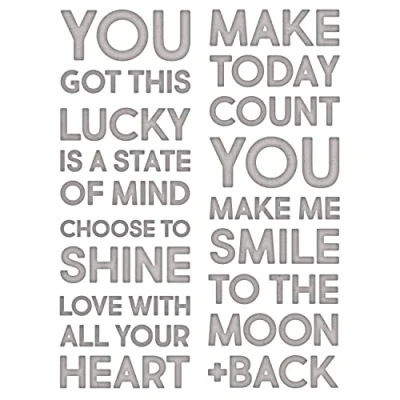 Imagen de Sizzix Thinlits Die Set 7PK Bold Text #2 de Tim Holtz 665925 Capítulo 2 2022, Multicolor, One Size