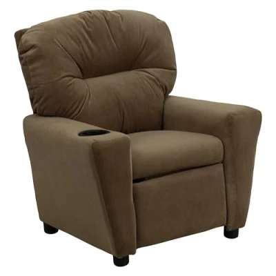 Imagen de Flash Muebles contemporáneo Aguacate Microfibra niños reclinable con portavasos