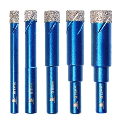 Imagen de BRSCHNITT brocas de diamante con Vástago 6/8/10/12/14mm, 5pcs Juego Para Cerámica, Granito, Porcelana, Azulejos, Gres fino
