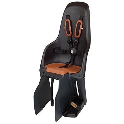 Imagen de MINIA for Carrier 8405700001 Silla para Bicicleta Trasera con Anclaje en el portaequipajes, Apta niños de 9 Meses a 6 años Color Negro.