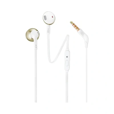 Imagen de Auriculares De botón JBL T205, botón, Con cable, Micrófono, Blanco y Oro