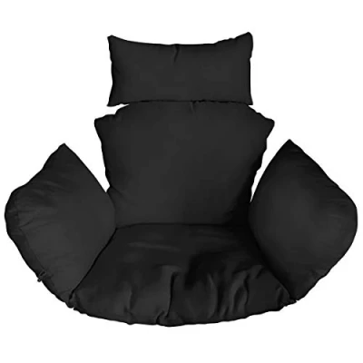 Imagen de Ferocity Cojín de Silla Hamaca XXL, Colgante Huevo Cojines, Columpio Respaldo con Almohada para la Cabeza, Cjín Impermeable, Patio Jardín, Negro [114]