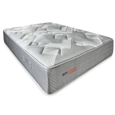 Imagen de DUÉRMETE ONLINE Colchón Viscoelástico Híbrido Box Hybrid con Núcleo de Muelles Ensacados, Grosor 26cm, Firmeza Intermedia, Antiácaros Antibacteriano e Hipoalergénico 150 x 190, Blanco