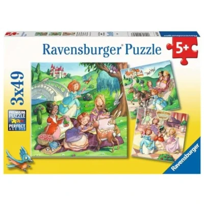 Imagen de Ravensburger Puzzle: Princesas, Puzzle 5 Años o Más, Puzzles Niños Años, Rompecabezas Niños, Puzzle, Regalo Niña Jigsaw, 3 x 49pcs, 21x21cm