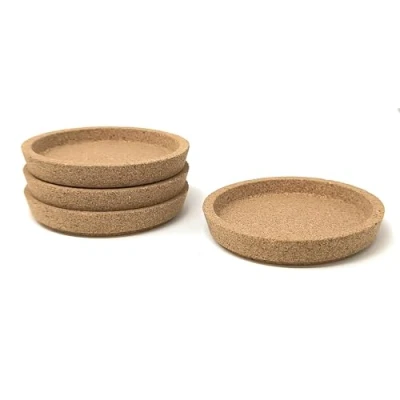 Imagen de Ikea Más de 365 Posavasos Corcho con Inserto Ranura Profunda 4 (10 cm), Protege la Superficie Mesa, Gran Plato joyería Hack (4, diámetros)