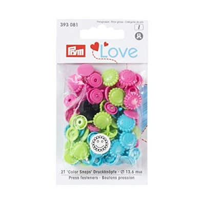 Imagen de Prym Abrochador, Turquoise/Apple Green/Bright Pink, 12 x 7 2 cm, 21