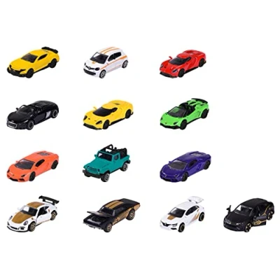 Imagen de Majorette Set de Regalo Coches Juguete, Pack 9+4 Maquetas Vehículos, Escala 1:64 (7,5cm), Ruedas Giratorias y Suspensión, Incluye 4 Modelos Exclusivos (212054032)
