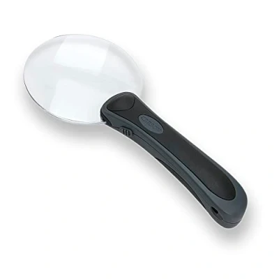 Imagen de Carson RimFree Lupa Redonda de 2x con Luz LED y Bolsa Suave