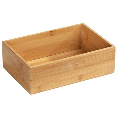 Imagen de WENKO Depósito de bambú Terra L repisa para el baño Natural