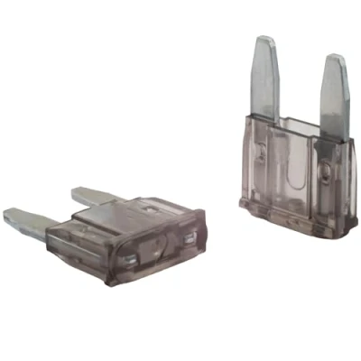 Imagen de SeKi 5 uds. fusible mini de enchufe plano 2A gris; coche 32V/DC cuchilla barco remolque camión caravana