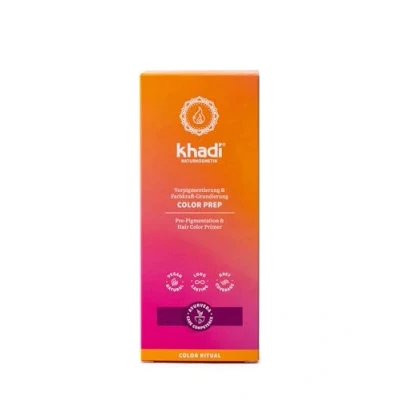 Imagen de khadi color PREP tinte vegetal, coloración capilar para prepigmentación e imprimación intensificadora del color, natural 100% vegetales y vegano, cosmética natural, 100g