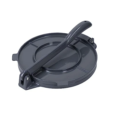 Imagen de KitchenCraft World of Flavours Prensador de Tortillas Plateado, Prensa Metal para Usar como Circular Masa, 20 x 25 cm, Caja Regalo, 1 Cantidad
