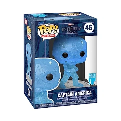 Imagen de Funko Pop! Artist Series: Marvel Infinity Saga Object Cap America Azul Figura de Vinilo Coleccionable Incluye Estuche Protector Plástico Idea Regalo Mercancia Oficial