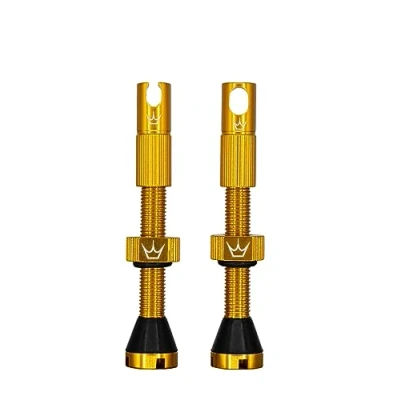 Imagen de Peaty&#039;s X Chris King MK2 Válvulas Presta sin CáMara con Llave de Radio y Extractor NúCleo, Compatible Insertos Bicicletas Montaña Carretera, Aluminio 7075 42mm, Oro