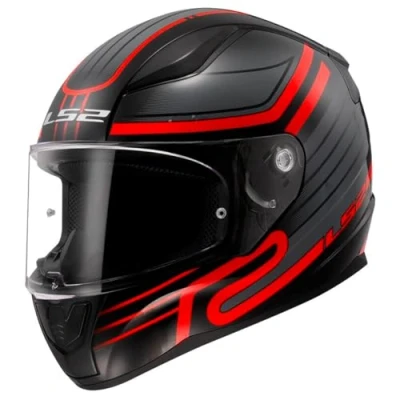 Imagen de LS2 casco moto integral Rapid II Circuit negro rojo M