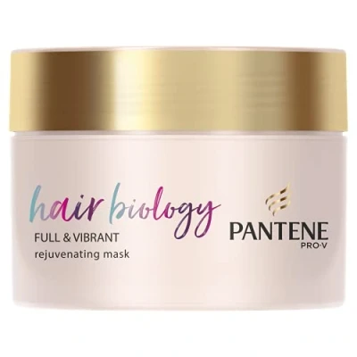 Imagen de Pantene Hair Biology Máscara para el cabello con flor de loto, Omega 9 fino, adelgazante y coloreado (160 ml)