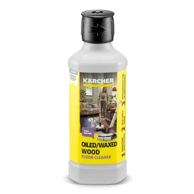 Imagen de Kärcher limpieza y cuidado de suelos RM 535 para madera aceitados encerados, un brillo mate sin rayas, 500ml concentrado hacen 40l líquido cuando se diluye