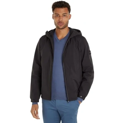Imagen de Tommy Hilfiger Cazadora de Entretiempo para Hombre, Negro (Black), L