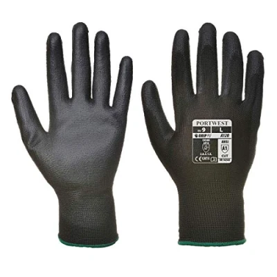 Imagen de Portwest Guante Con Palma De Pu, Tamaño: XXL, Color: Negro, A120BKRXXL