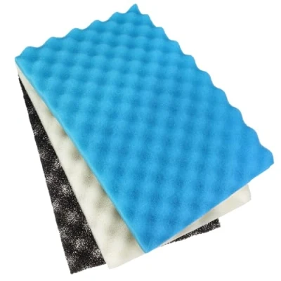 Imagen de LTWHOME Juego de esponja filtro espuma para estanques peces, 430 mm x 280 mm, 3 grados, medios 43 28 cm (paquete 1 juego)