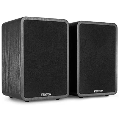 Imagen de FENTON SHFB65 Conjunto de Altavoces pasivos estantería 6,5 Pulgadas, 200 vatios, woofer 6,5&quot;, Tweeter 3&quot;, pies Goma Antideslizantes, terminales Tornillo, Ideal para HiFi estéreo