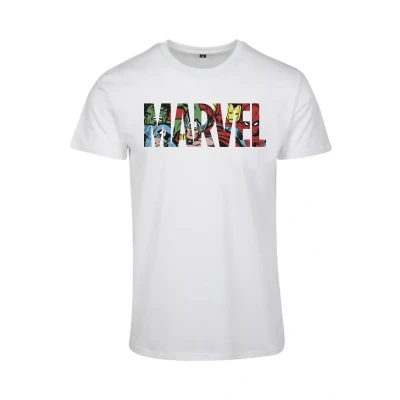 Imagen de Mister TEE Marvel LOGO Character Camiseta estampada, Hombre, Talla: Medium, White