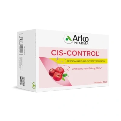 Imagen de Arkopharma Ciscontrol Cranberola, Especialista en Bienestar Urinario y Cistitis, Arándano Rojo, Extracto de Uva, 120 capsulas (Paquete 1)