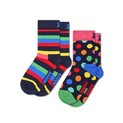 Imagen de Happy Socks 2 pack Kinder Stripe Socken, Calcetines Bebé Niños, Multicolor, 12 24 Meses Paquete De