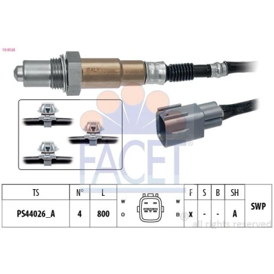 Imagen de FACET 10.8525 Sonda lambda con material de fijación térmico, plana, Rosca engrasada TOYOTA: Yaris II Hatchback, Vios / Berlina
