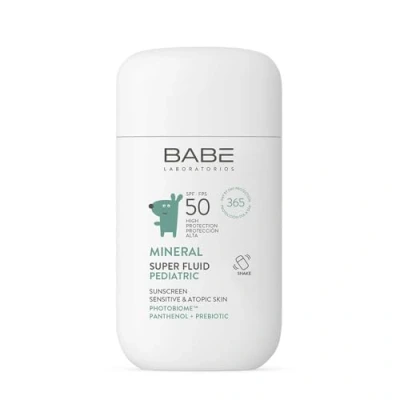 Imagen de Laboratorios Babé SUPER FLUID Mineral PEDIATRIC SPF 50 Protector Solar Infantil 100% Alta Protección Especial para Piel Sensible y Atópica