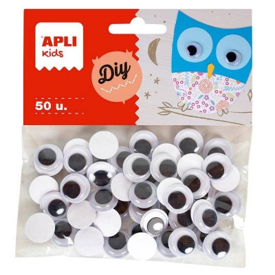 Imagen de Ojos redondos adhesivos 1,5cm. 50 unidades Apli