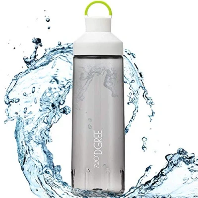 Imagen de 720DGREE Botella de Agua twinBottle 950ml/1 litros, Tapa Verde para Beber Deportiva con Nueva Apertura 2 vías Sin BPA