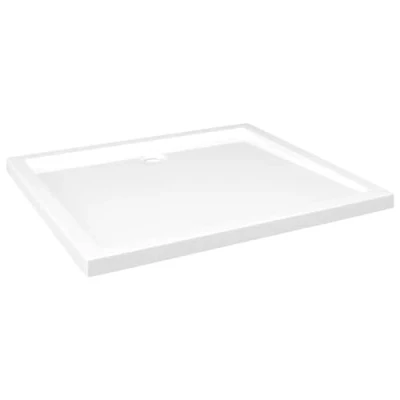 Imagen de vidaXL Plato de Ducha Rectangular Placa Receptor Cuarto Baño Aseo Inodoro Resistente a Arañazos Manchas Antideslizante Blanco ABS 80x90 cm