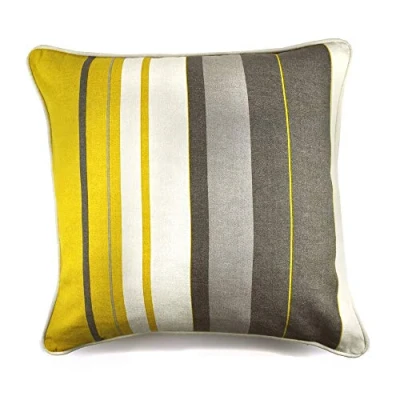 Imagen de Fusion Cojín de Rayas Whitworth, 100% algodón, Ocre, W43cm (17) x L43cm