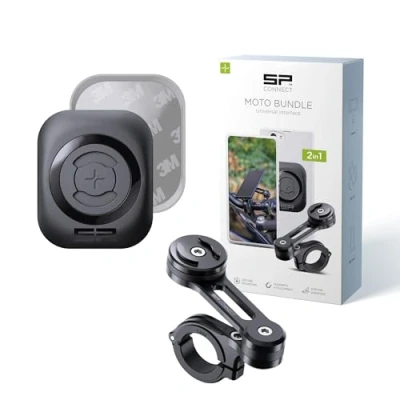 Imagen de SP CONNECT Soporte universal para teléfono móvil moto, ciclomotor, accesorio todos los móviles como iPhone Samsung, Navi