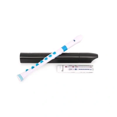 Imagen de Nuvo N320RDWBL Grabadora Plus con borde azul, color blanco