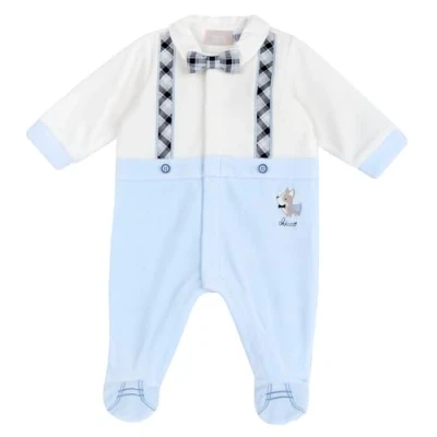 Imagen de Chicco Mono de Chenilla, Con Abertura en La Parte Delantera, Bebé Niños, Azul claro (3), 3 meses, Diseñado Italia