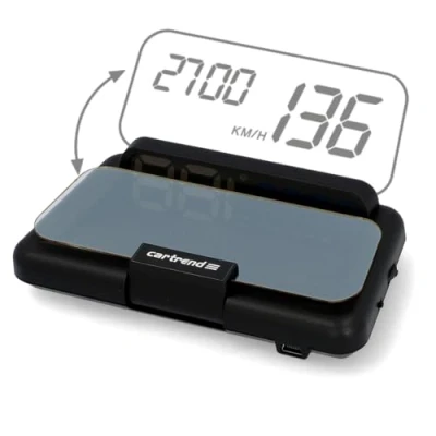 Imagen de Cartrend 10632 Head Up OBD2 &amp; HUD Display Velocímetro de Coche Medidor Temperatura del Agua Velocidad Motor 12 V
