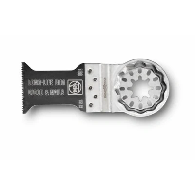 Imagen de FEIN E Cut Long Life, Set de 5 hojas sierra, 50x50 mm, Alojamiento Starlock SL, Bimetal dentado madera trabado para todos los materiales derivados la madera, placa cartón yeso y plástico
